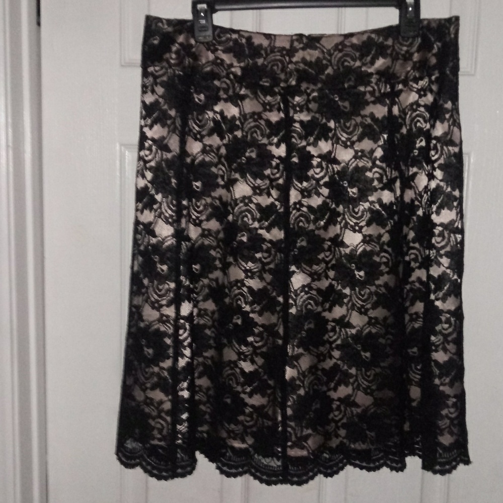 Black lace skirt